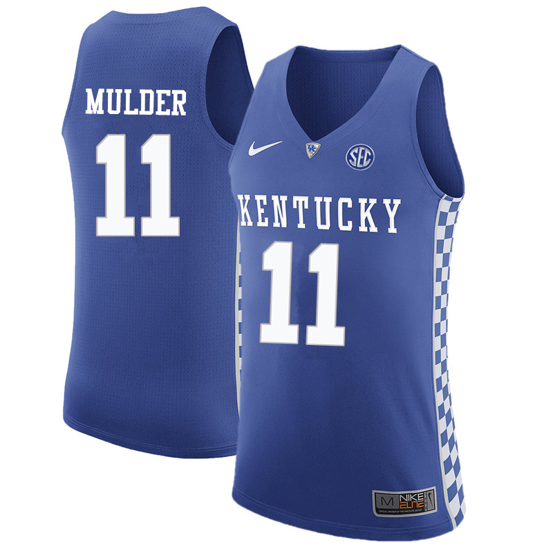 Men Kentucky Wildcats #11 Mychal Mulder College Basketball Jerseys-Blue - Click Image to Close